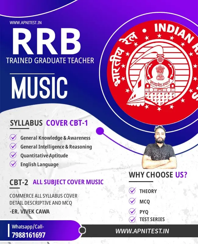 RRB TGT MUSIC BOOK AND TEST SERIES ENGLISH AND HINDI MEDIUM (OTHER MEDIUM NEED CONTACT 7988161697)